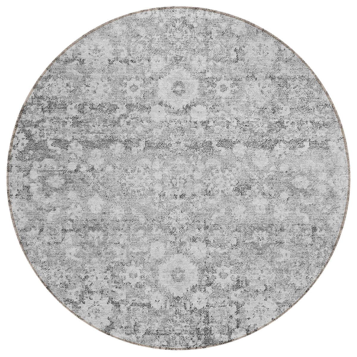 Addison Rugs Ocean Ripples Silver Washable Indoor-Outdoor Rug