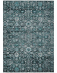 Addison Rugs Ocean Ripples Teal Washable Indoor-Outdoor Rug