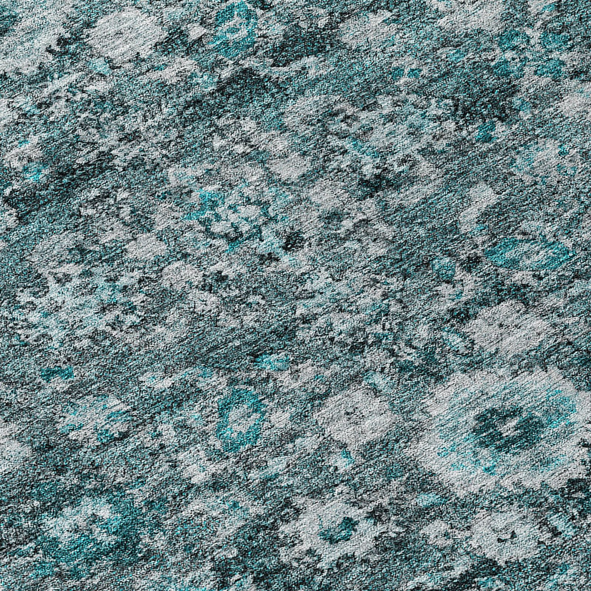 Addison Rugs Ocean Ripples Teal Washable Indoor-Outdoor Rug