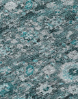 Addison Rugs Ocean Ripples Teal Washable Indoor-Outdoor Rug