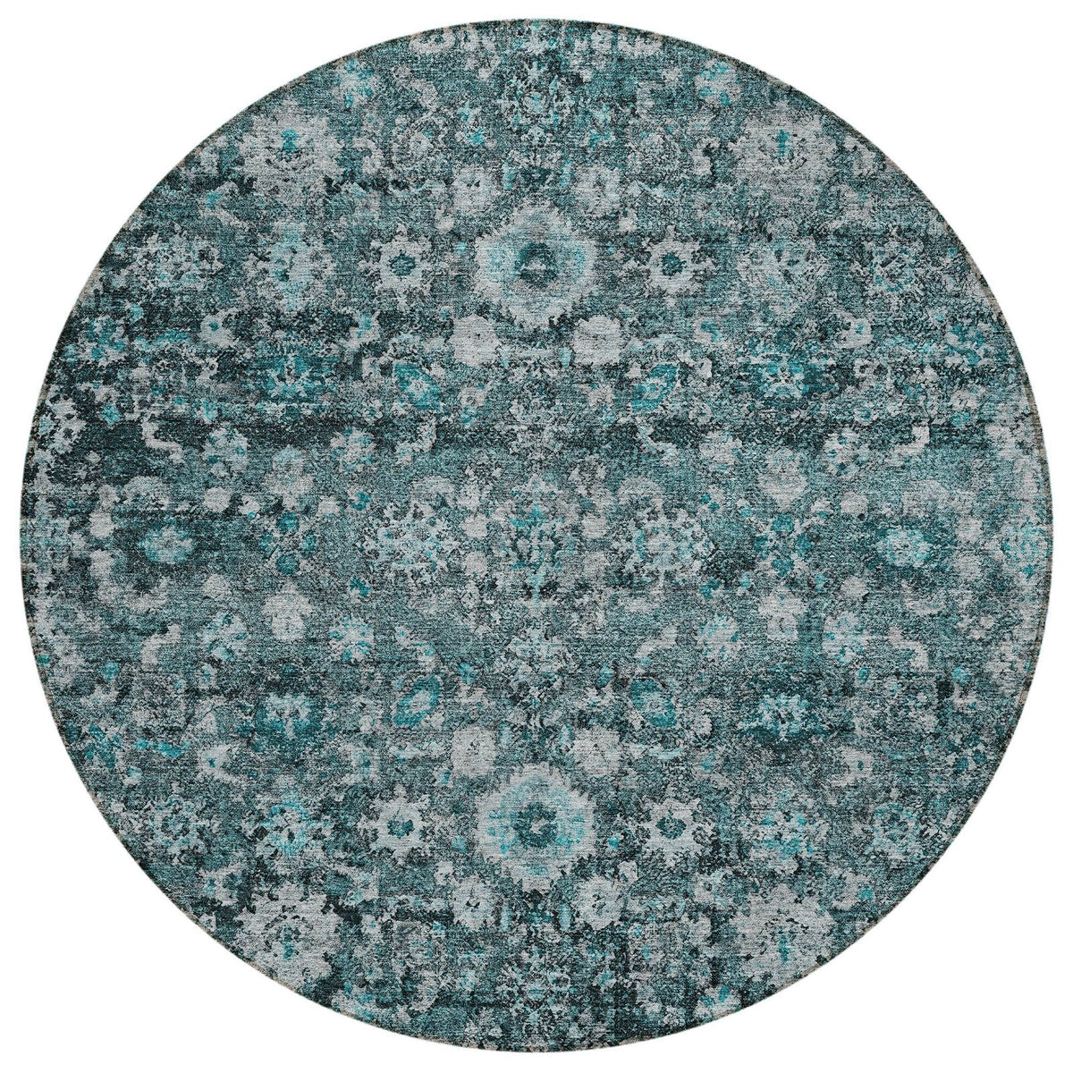 Addison Rugs Ocean Ripples Teal Washable Indoor-Outdoor Rug