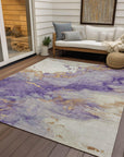 Addison Rugs Oelara Purple Washable Indoor-Outdoor Rug