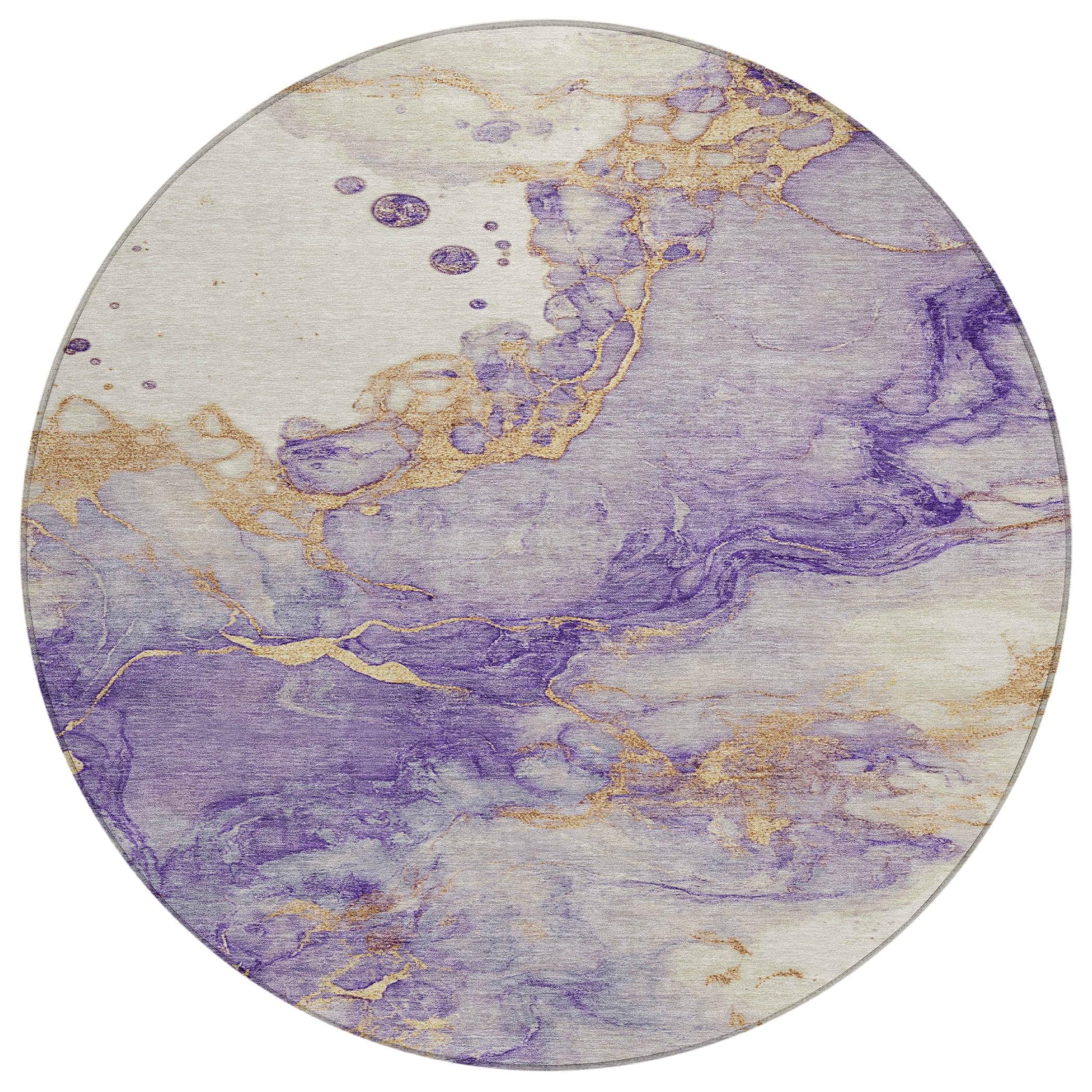 Addison Rugs Oelara Purple Washable Indoor-Outdoor Rug