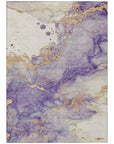 Addison Rugs Oelara Purple Washable Indoor-Outdoor Rug