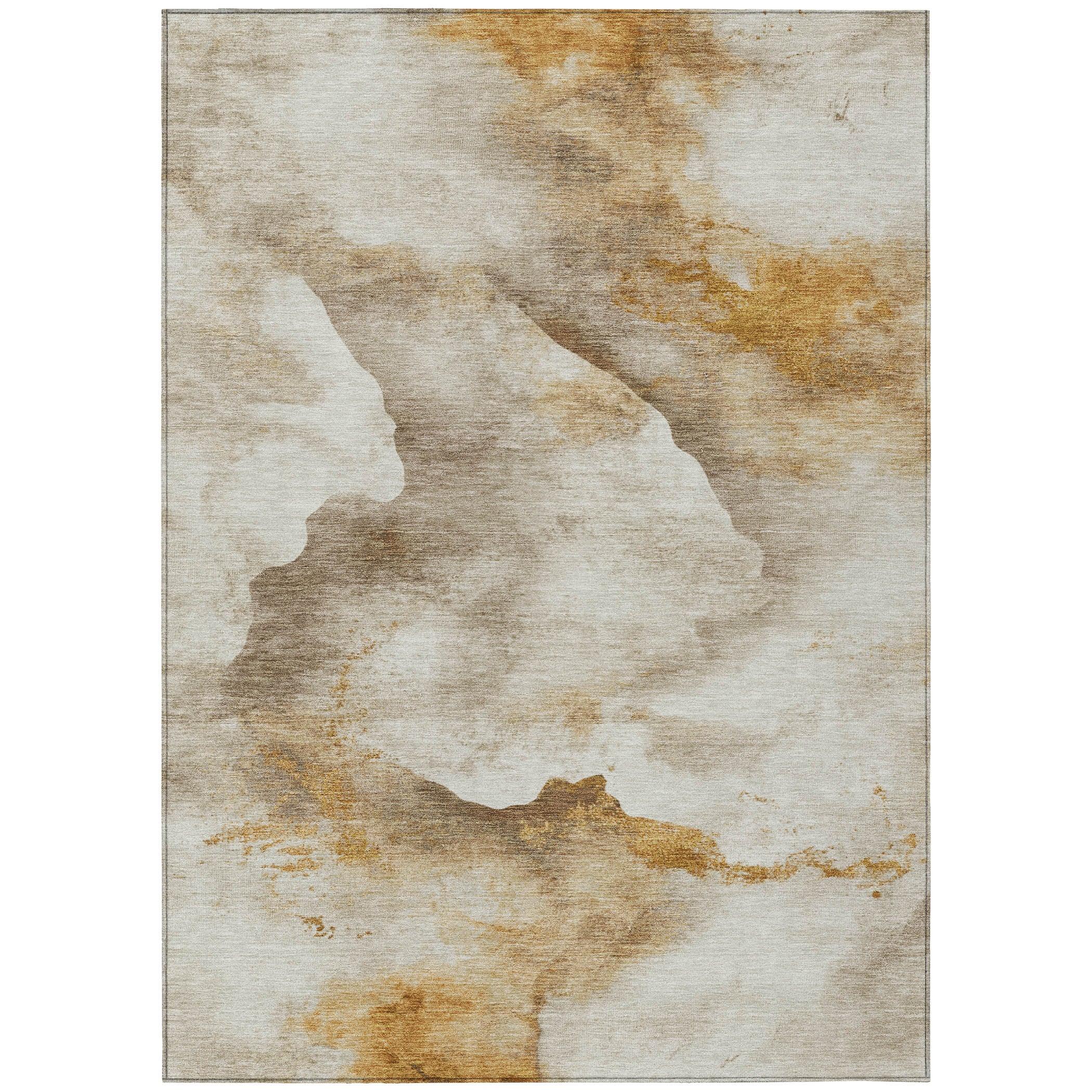 Addison Rugs Oelas Brown Washable Indoor-Outdoor Rug