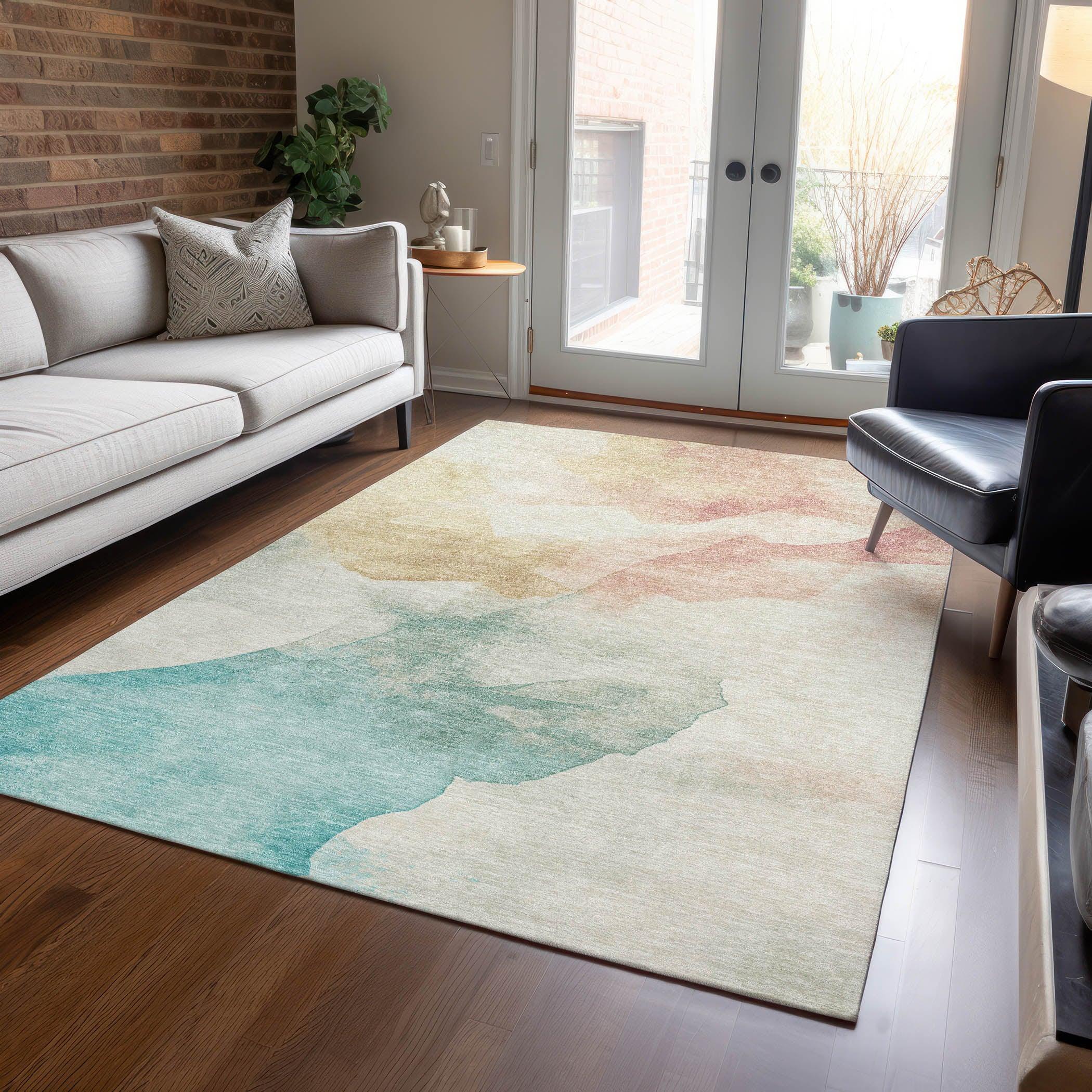 Addison Rugs Oelel Ivory Washable Indoor-Outdoor Rug