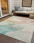 Addison Rugs Oelel Ivory Washable Indoor-Outdoor Rug