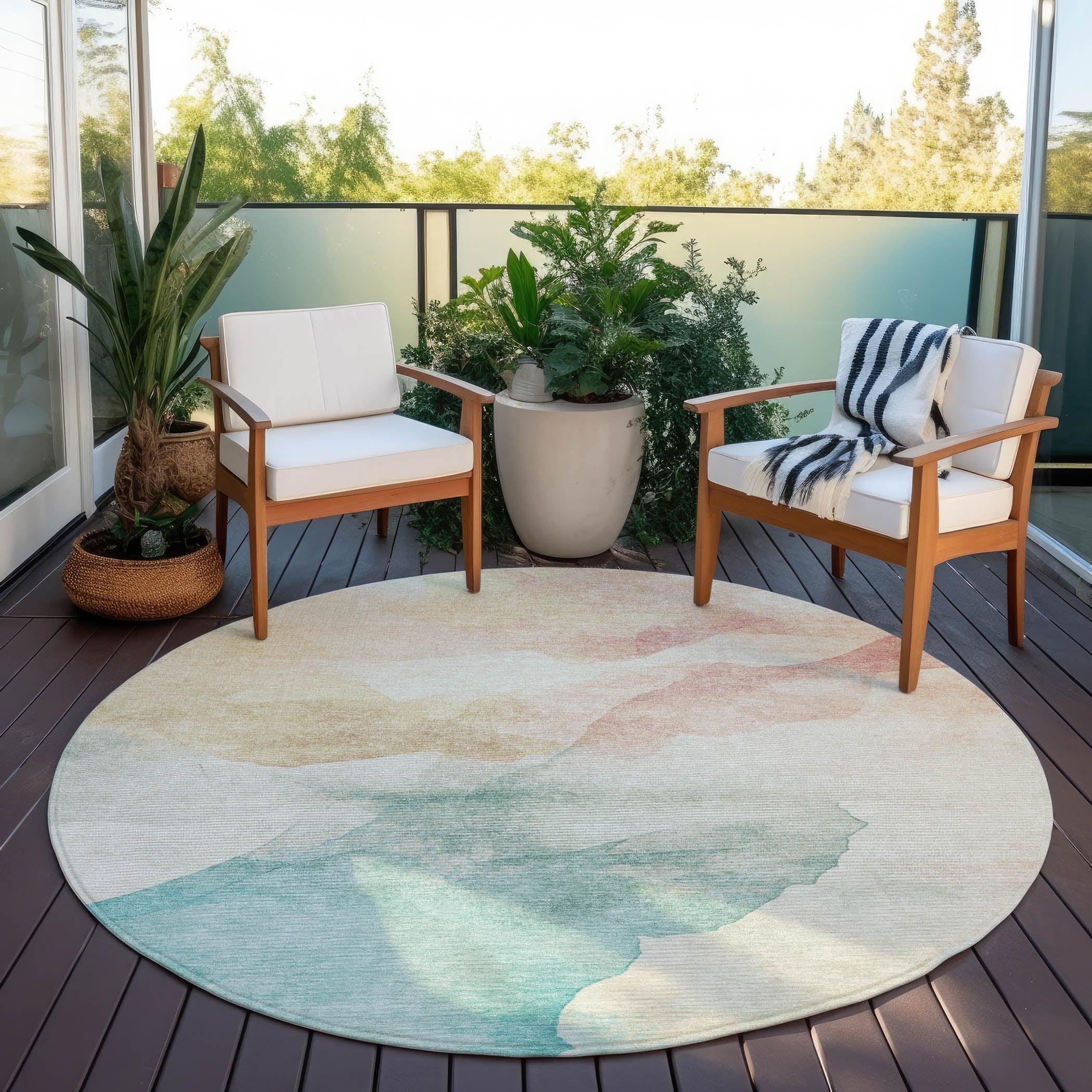 Addison Rugs Oelel Ivory Washable Indoor-Outdoor Rug