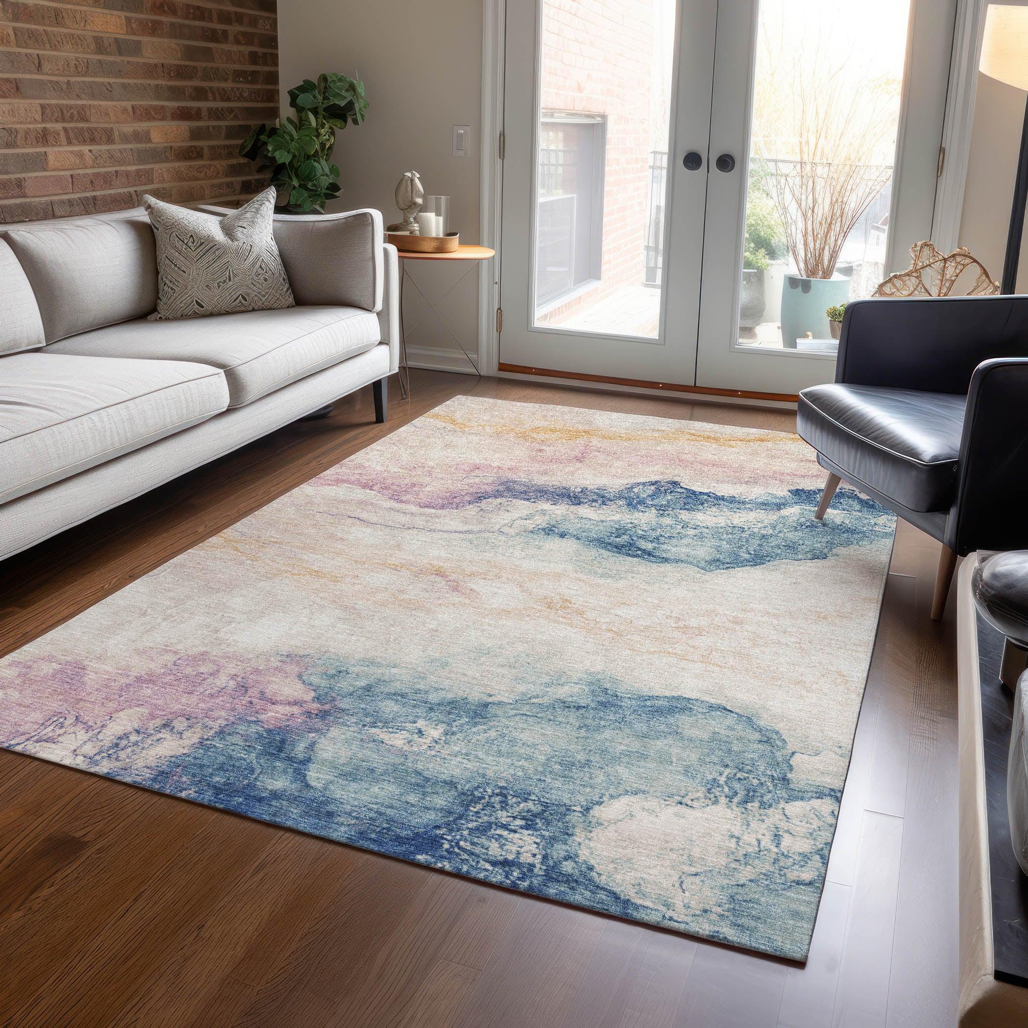 Addison Rugs Oelien Ivory Washable Indoor-Outdoor Rug