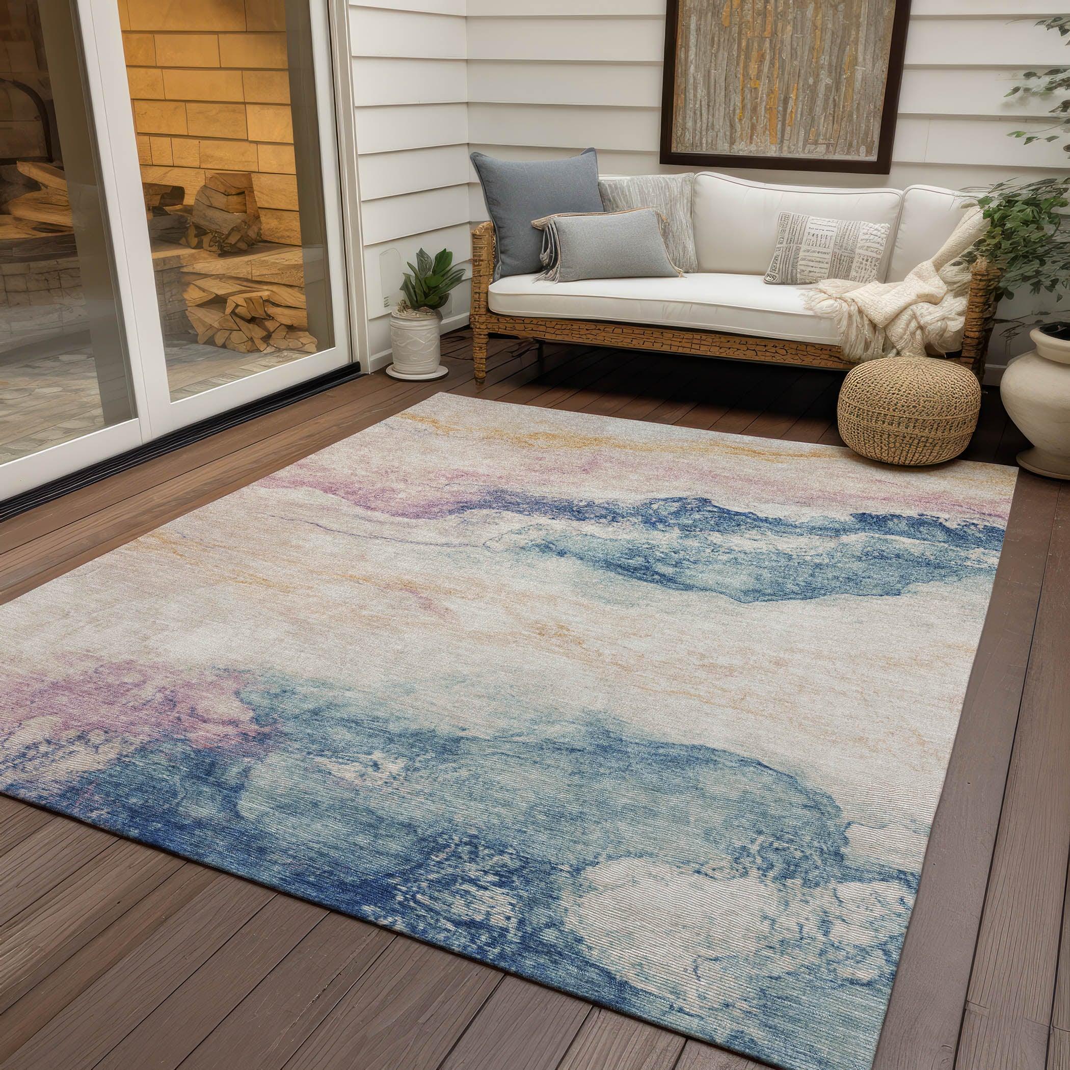 Addison Rugs Oelien Ivory Washable Indoor-Outdoor Rug