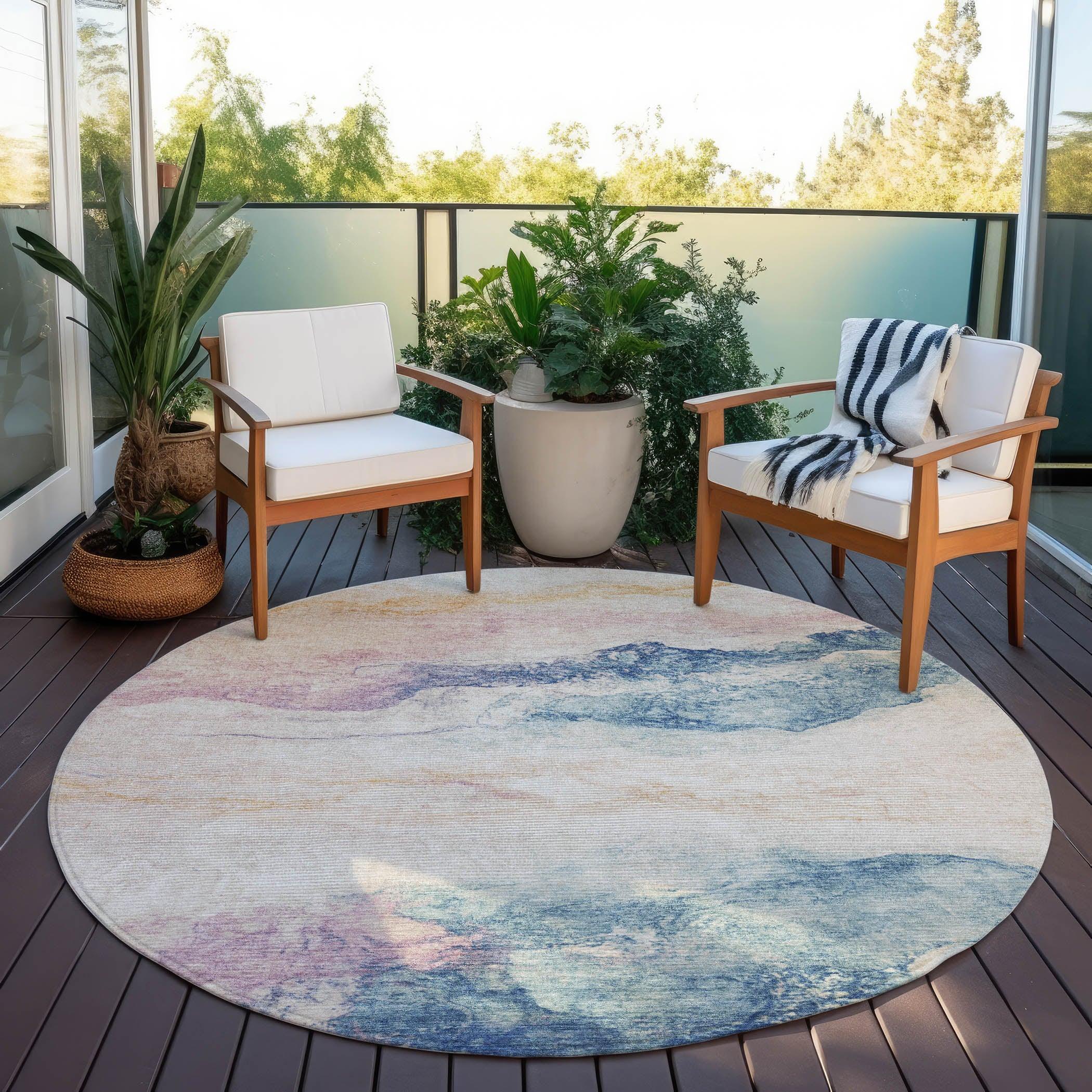 Addison Rugs Oelien Ivory Washable Indoor-Outdoor Rug