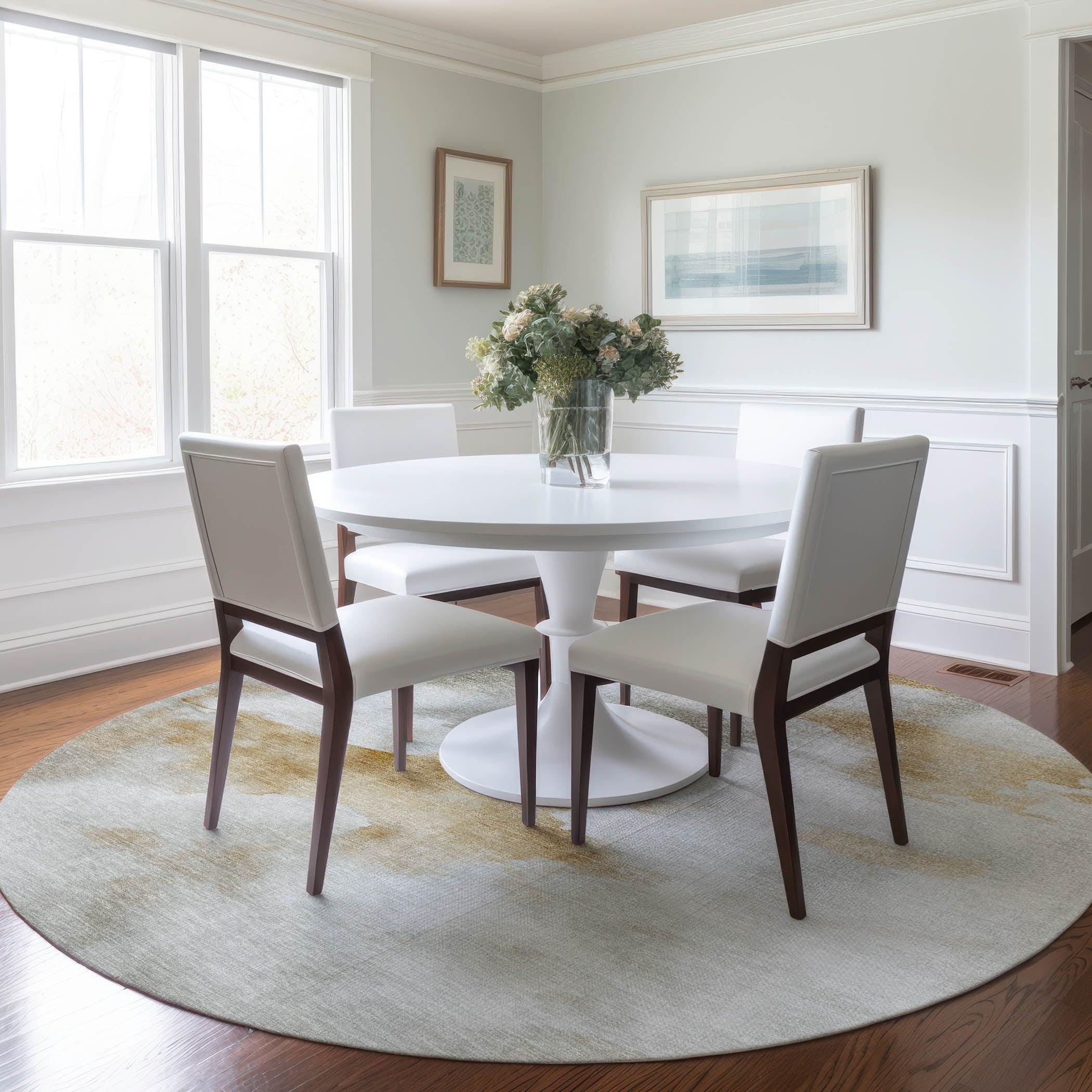 Addison Rugs Oelion Ivory Washable Indoor-Outdoor Rug