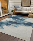 Addison Rugs Oelir Blue Washable Indoor-Outdoor Rug