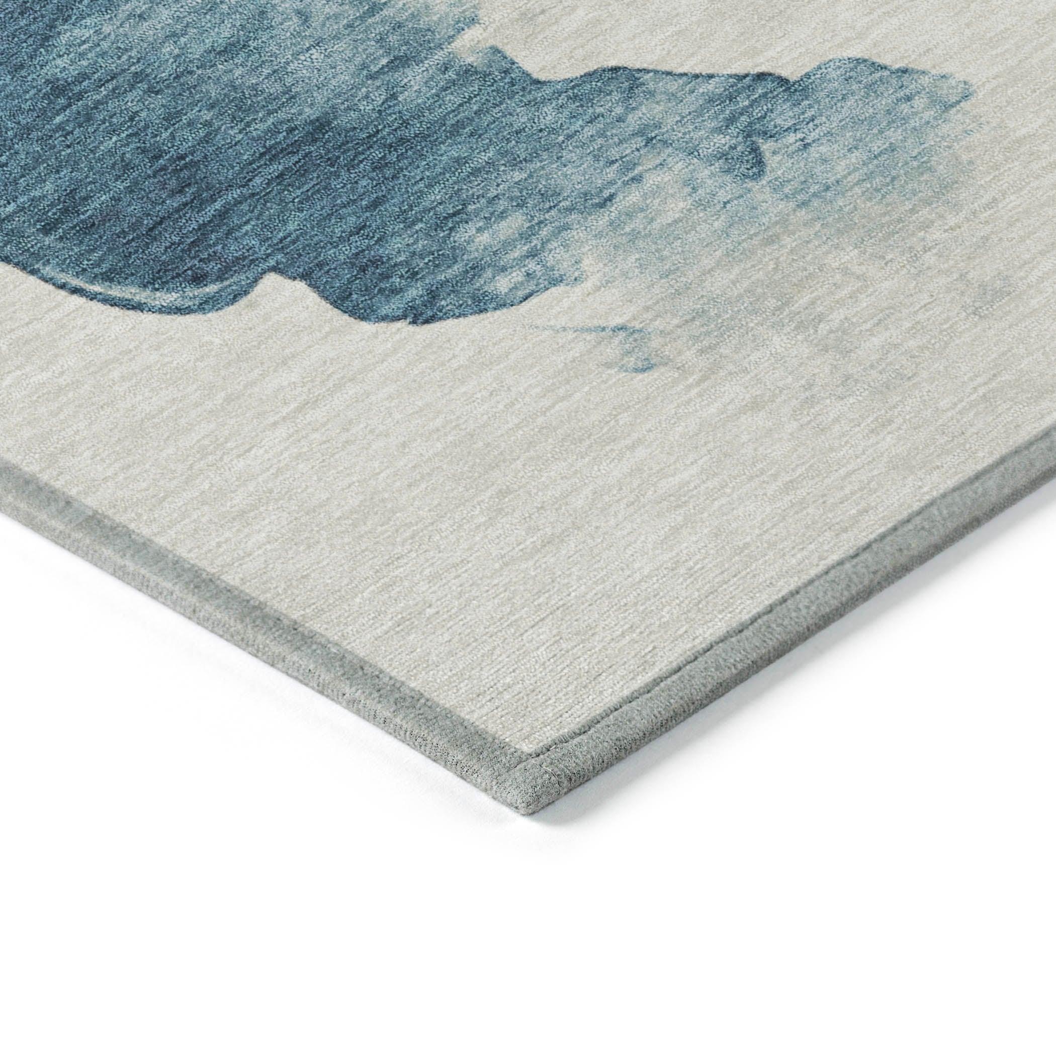 Addison Rugs Oelir Blue Washable Indoor-Outdoor Rug