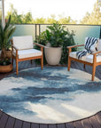 Addison Rugs Oelir Blue Washable Indoor-Outdoor Rug