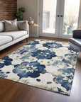 Addison Rugs Oelira Blue Washable Indoor-Outdoor Rug