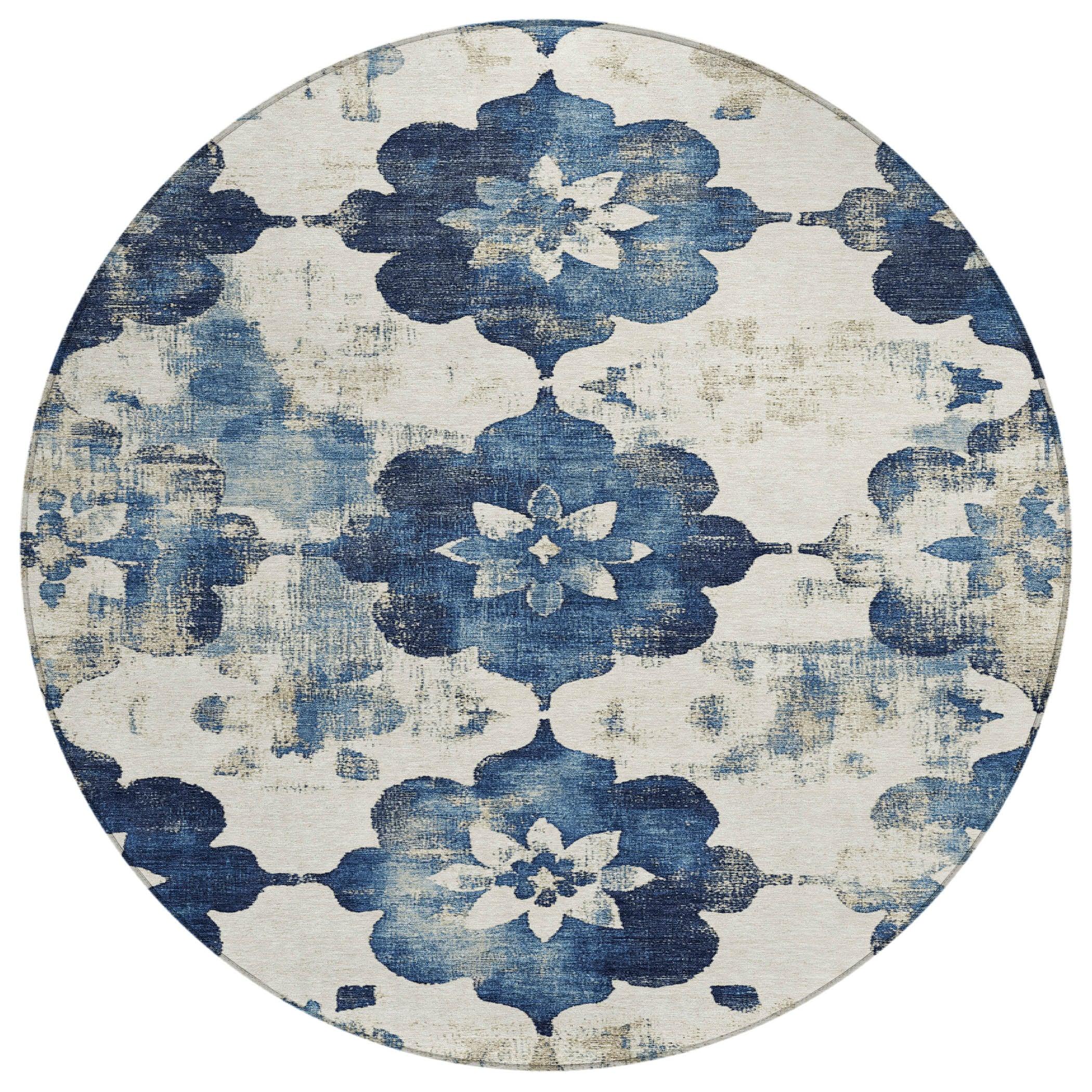 Addison Rugs Oelira Blue Washable Indoor-Outdoor Rug