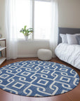 Addison Rugs Offset Stripes Blue Washable Indoor-Outdoor Rug