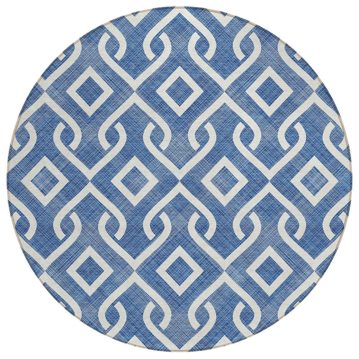 Addison Rugs Offset Stripes Blue Washable Indoor-Outdoor Rug
