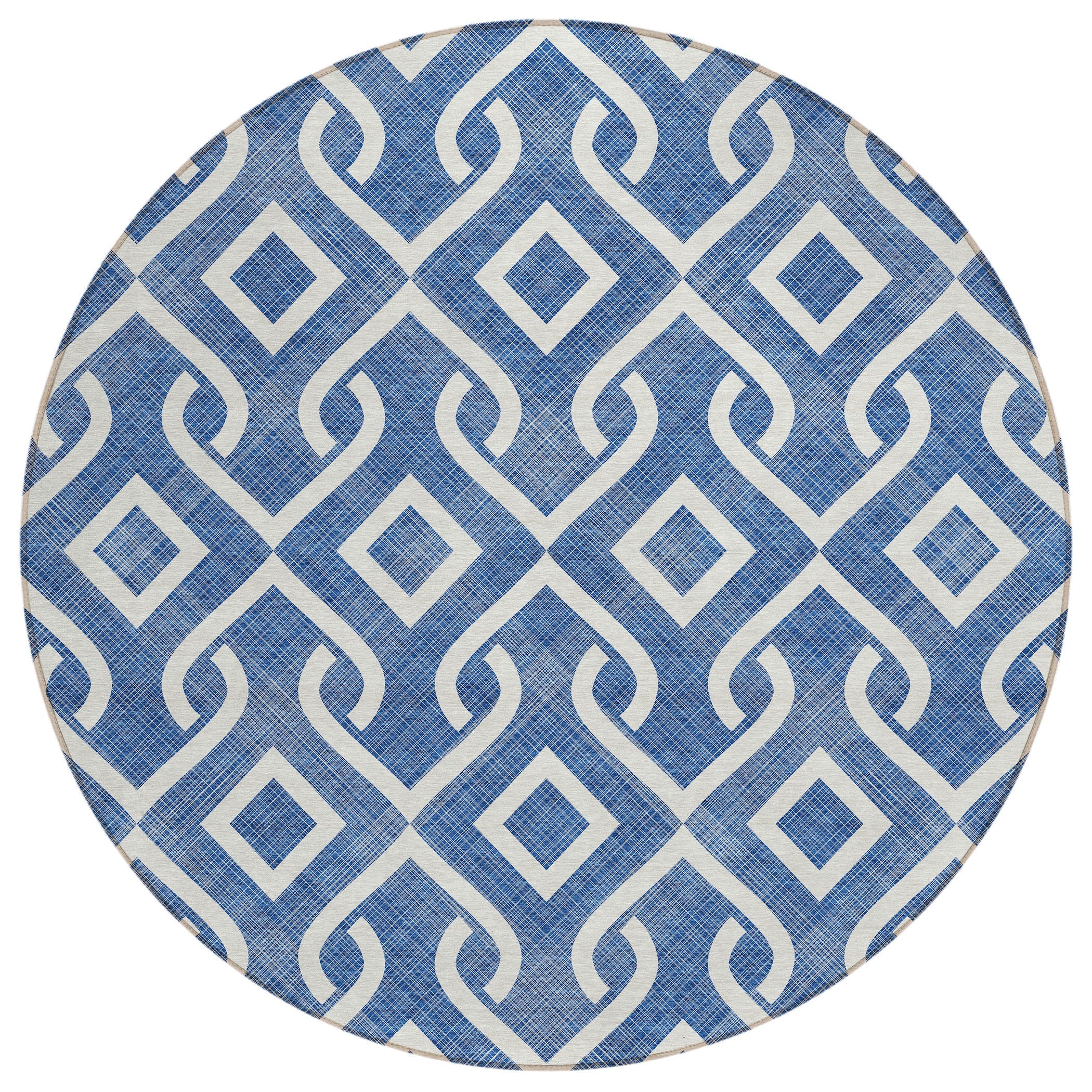 Addison Rugs Offset Stripes Blue Washable Indoor-Outdoor Rug