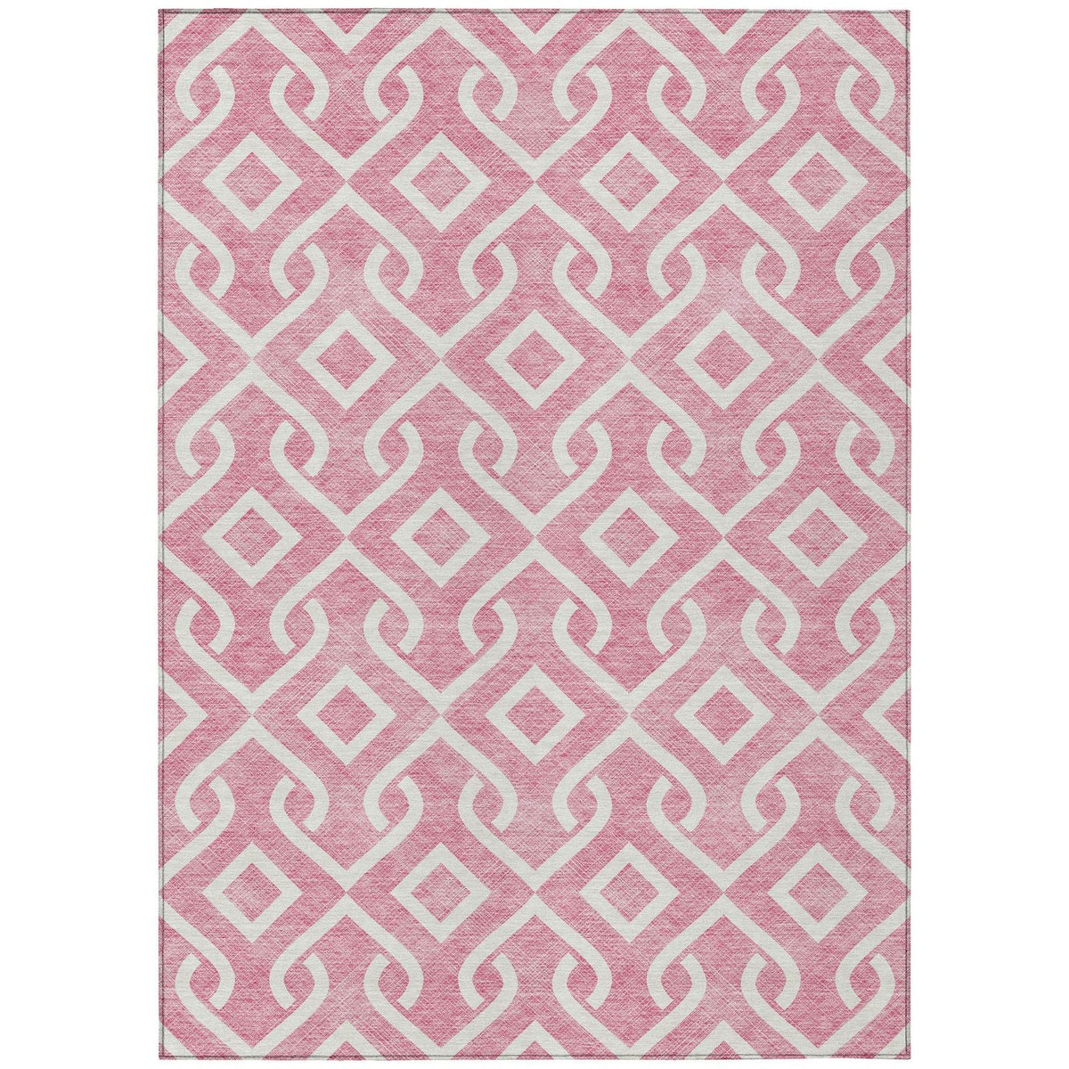 Addison Rugs Offset Stripes Blush Washable Indoor-Outdoor Rug
