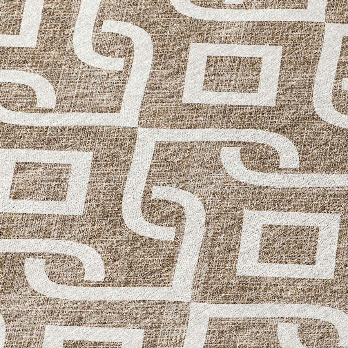 Addison Rugs Offset Stripes Brown Washable Indoor-Outdoor Rug