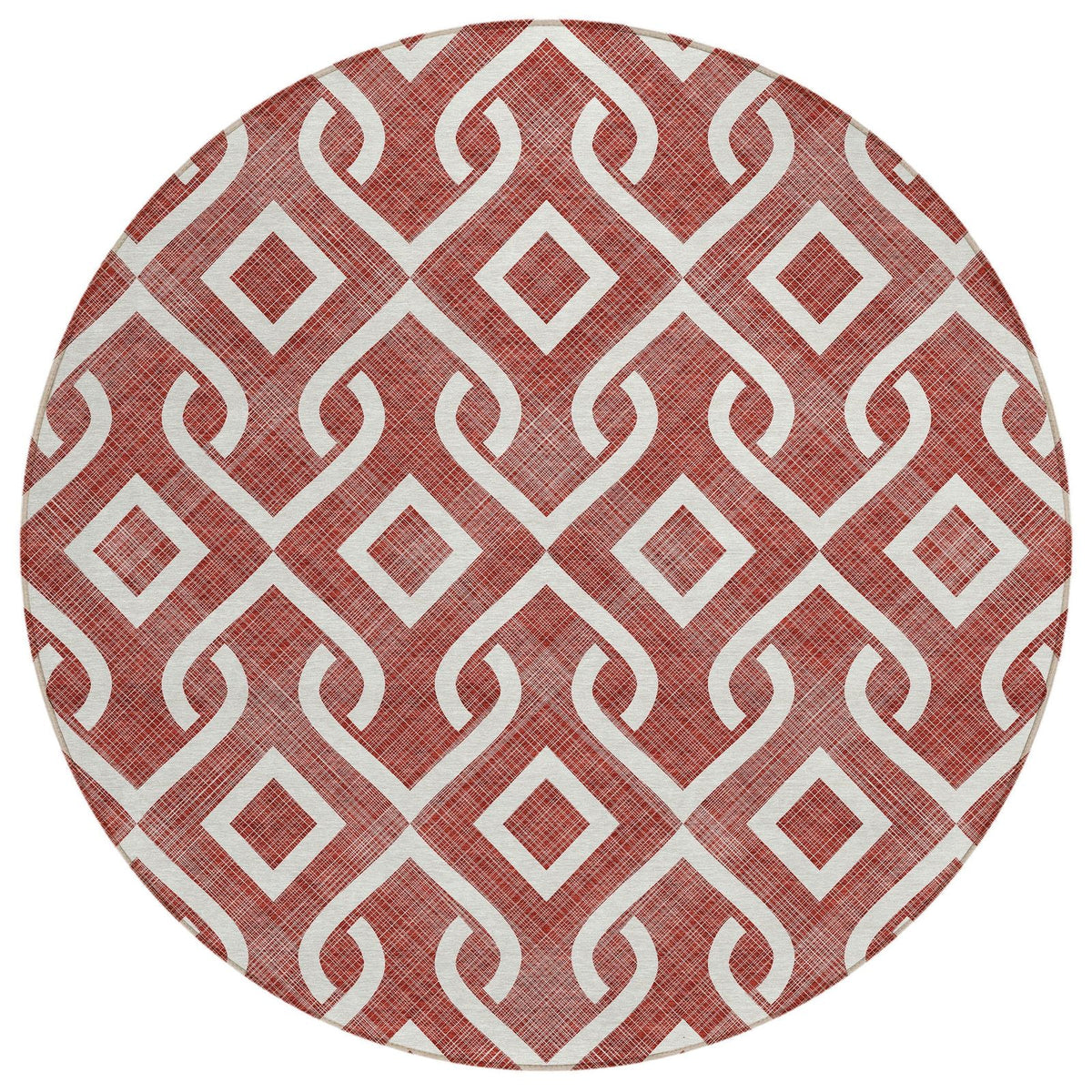 Addison Rugs Offset Stripes Burgundy Washable Indoor-Outdoor Rug