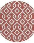Addison Rugs Offset Stripes Burgundy Washable Indoor-Outdoor Rug