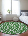 Addison Rugs Offset Stripes Emerald Indoor-Outdoor Rug with Matching Throw