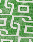 Addison Rugs Offset Stripes Emerald Indoor-Outdoor Rug with Matching Throw