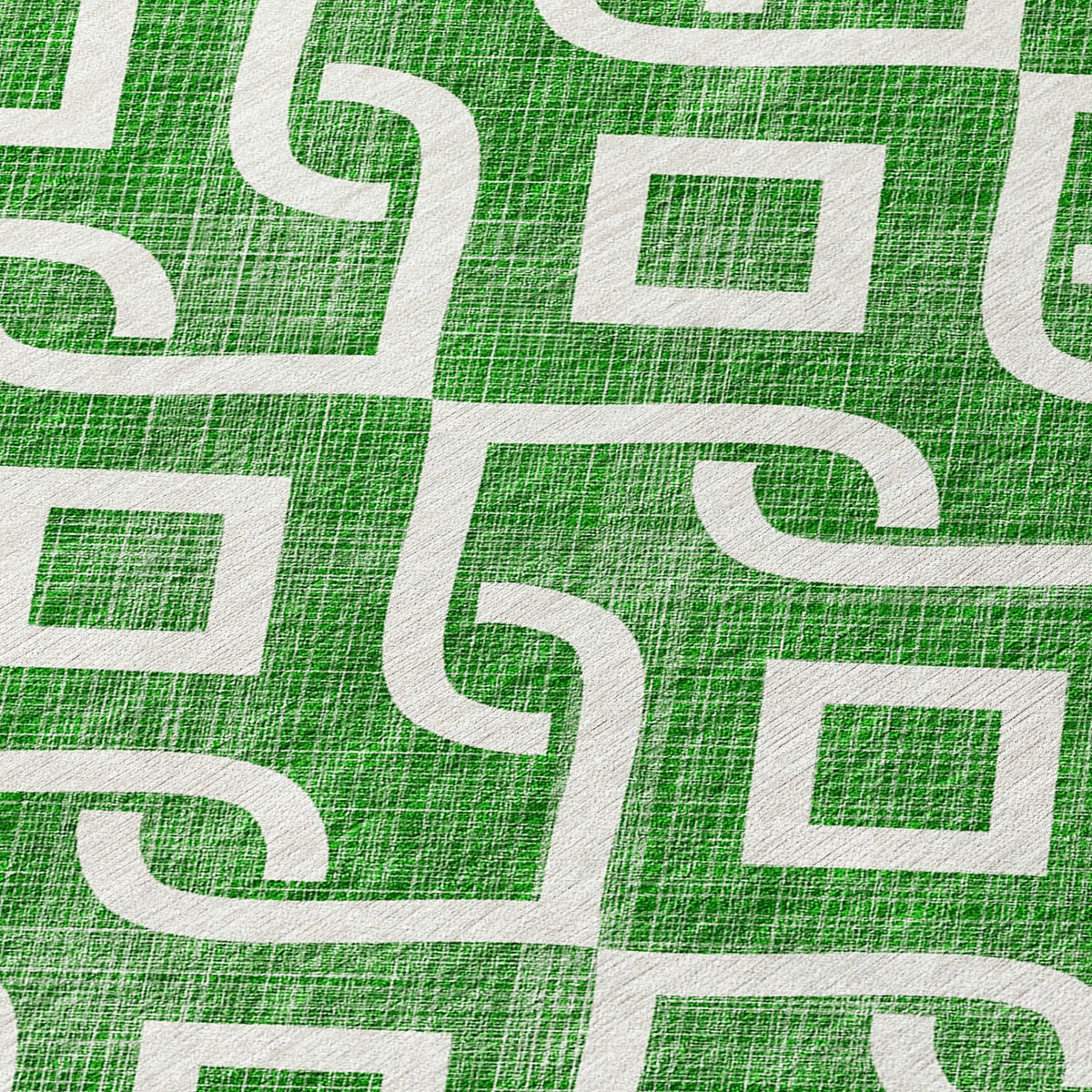 Addison Rugs Offset Stripes Emerald Washable Indoor-Outdoor Rug