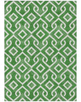 Addison Rugs Offset Stripes Emerald Indoor-Outdoor Rug with Matching Throw