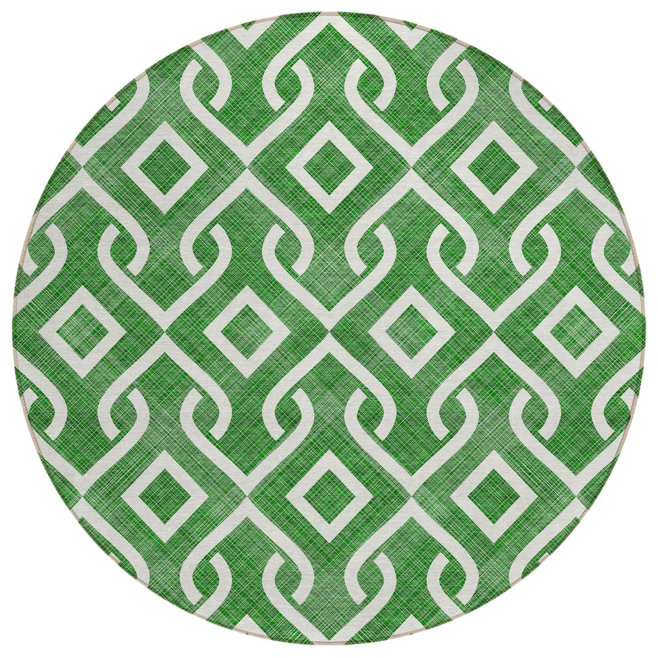 Addison Rugs Offset Stripes Emerald Indoor-Outdoor Rug with Matching Throw