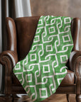 Addison Rugs Offset Stripes Emerald Indoor-Outdoor Rug with Matching Throw