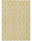 Addison Rugs Offset Stripes Gold Washable Indoor-Outdoor Rug