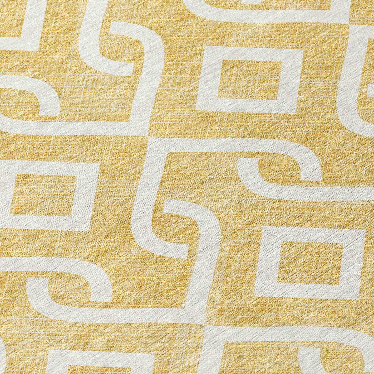 Addison Rugs Offset Stripes Gold Washable Indoor-Outdoor Rug