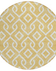 Addison Rugs Offset Stripes Gold Washable Indoor-Outdoor Rug