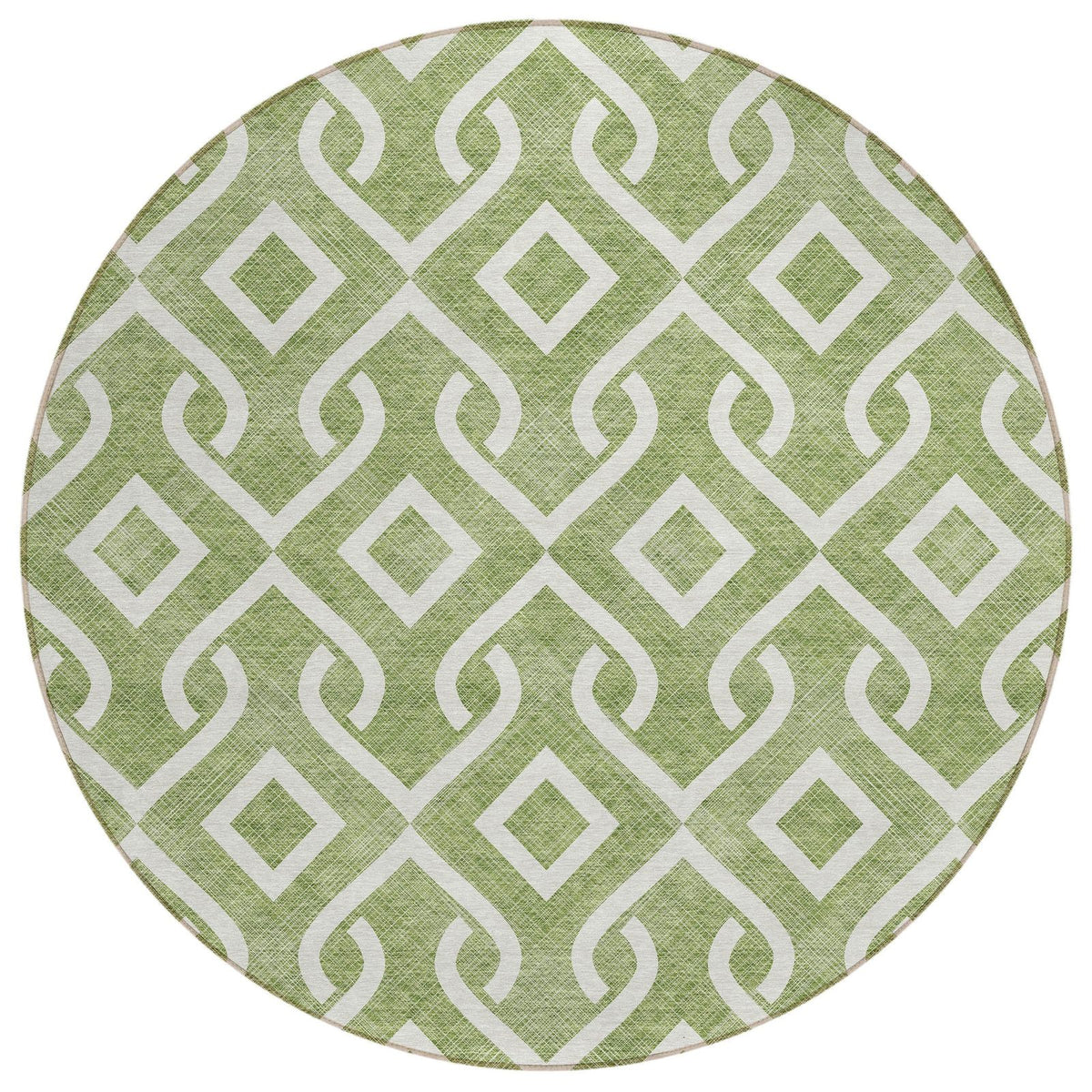 Addison Rugs Offset Stripes Green Washable Indoor-Outdoor Rug