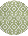 Addison Rugs Offset Stripes Green Washable Indoor-Outdoor Rug