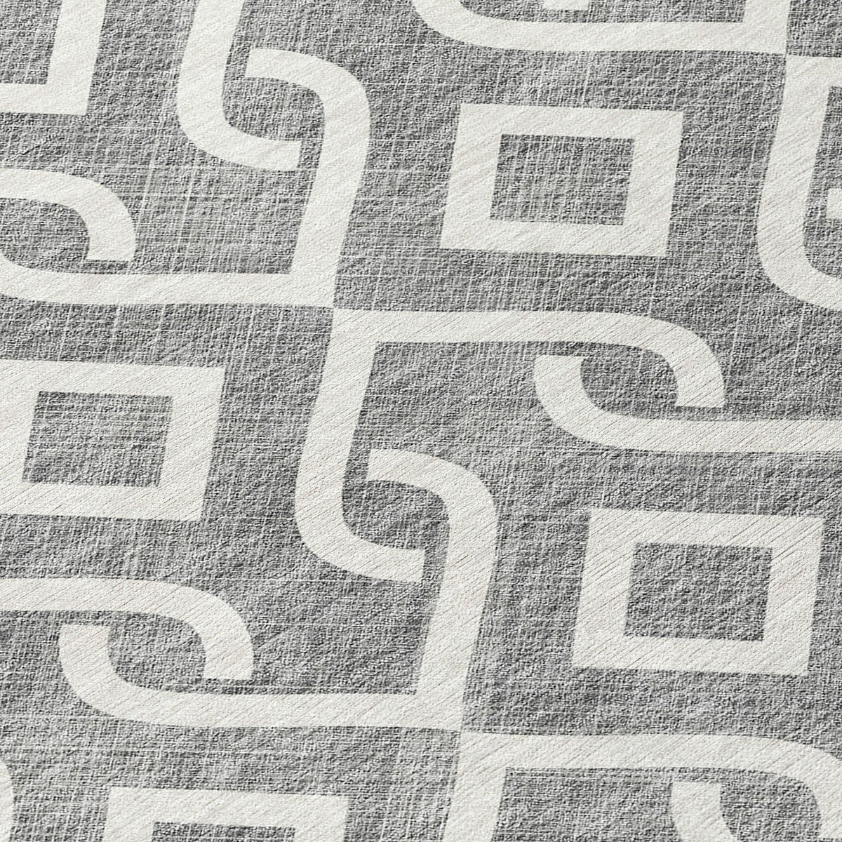 Addison Rugs Offset Stripes Grey Washable Indoor-Outdoor Rug