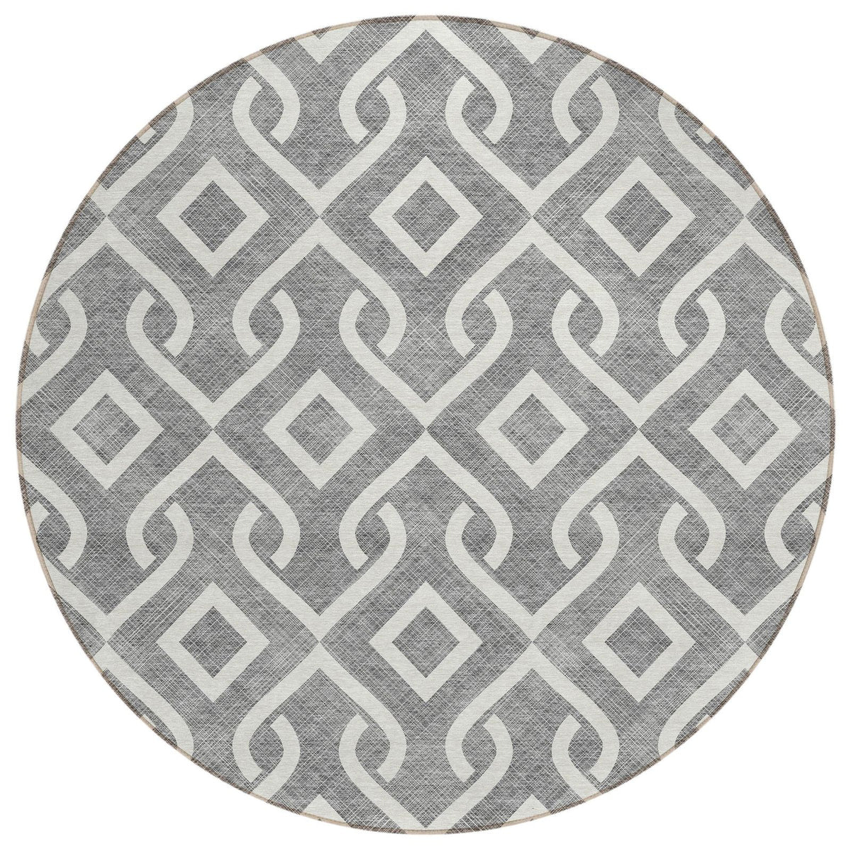 Addison Rugs Offset Stripes Grey Washable Indoor-Outdoor Rug