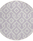 Addison Rugs Offset Stripes Lavender Washable Indoor-Outdoor Rug