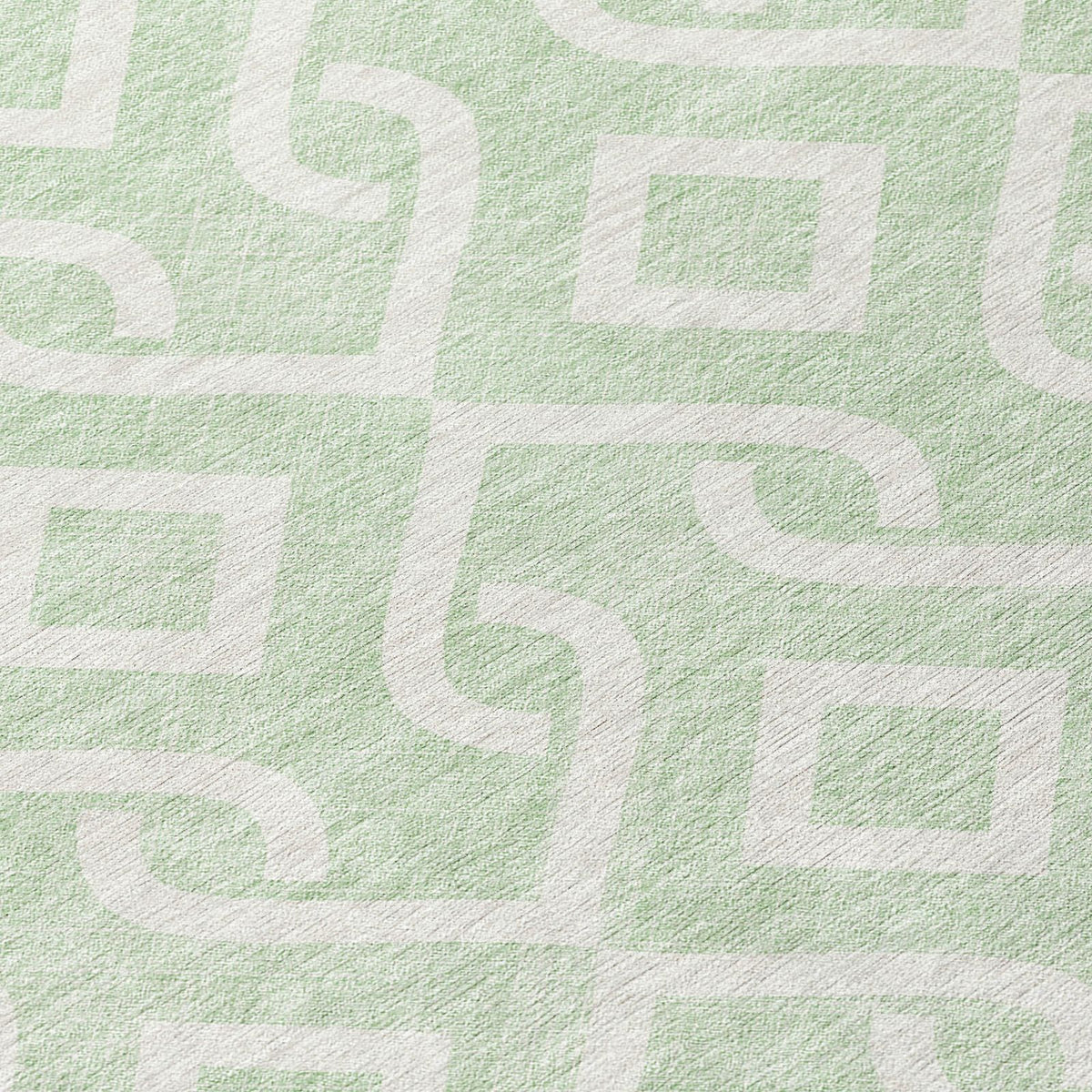 Addison Rugs Offset Stripes Mint Washable Indoor-Outdoor Rug