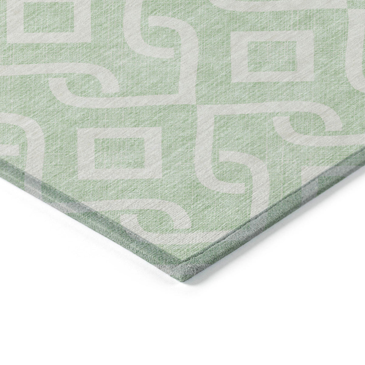 Addison Rugs Offset Stripes Mint Washable Indoor-Outdoor Rug