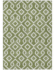Addison Rugs Offset Stripes Olive Washable Indoor-Outdoor Rug