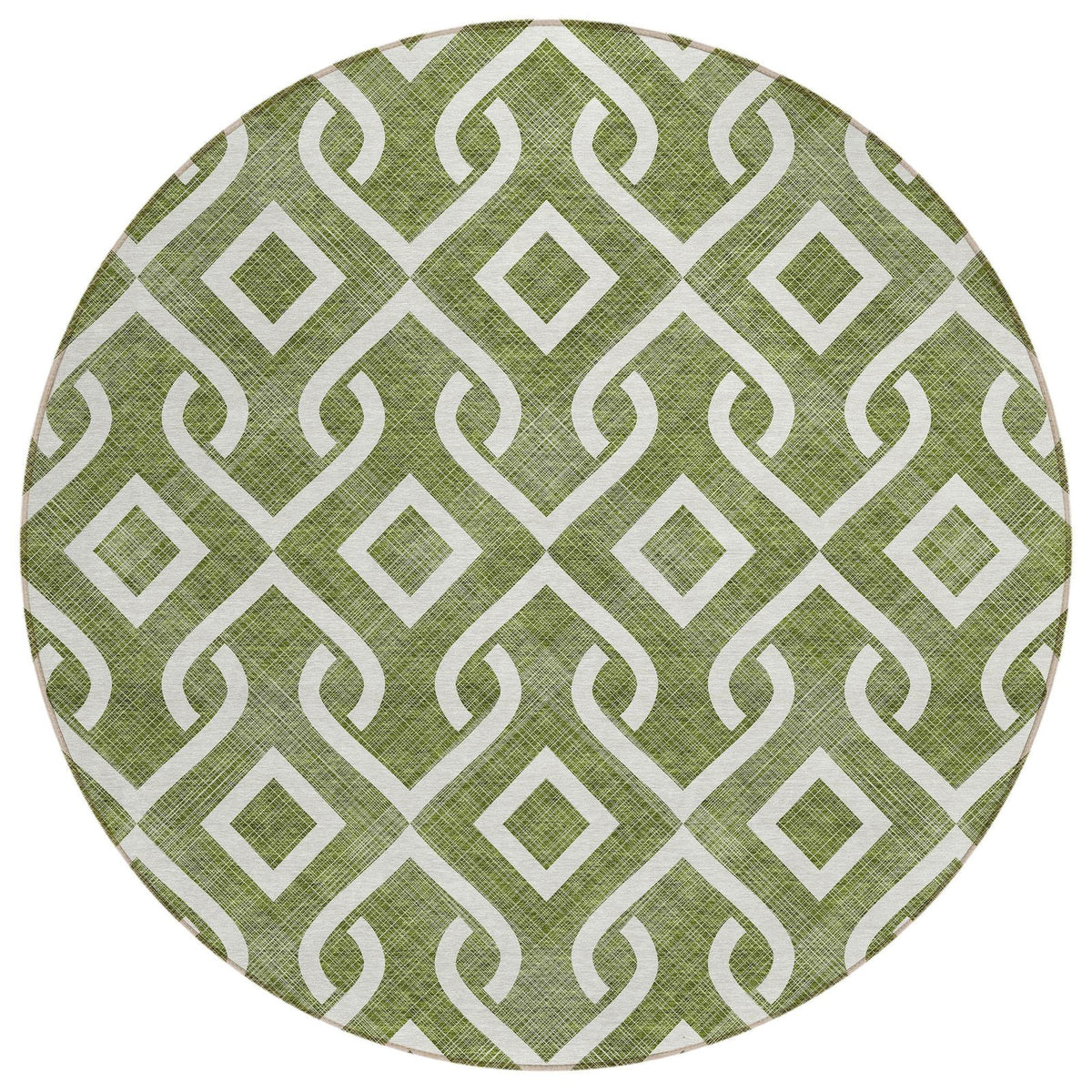 Addison Rugs Offset Stripes Olive Washable Indoor-Outdoor Rug