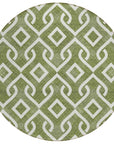 Addison Rugs Offset Stripes Olive Washable Indoor-Outdoor Rug
