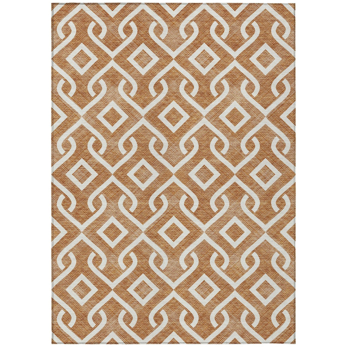 Addison Rugs Offset Stripes Paprika Washable Indoor-Outdoor Rug