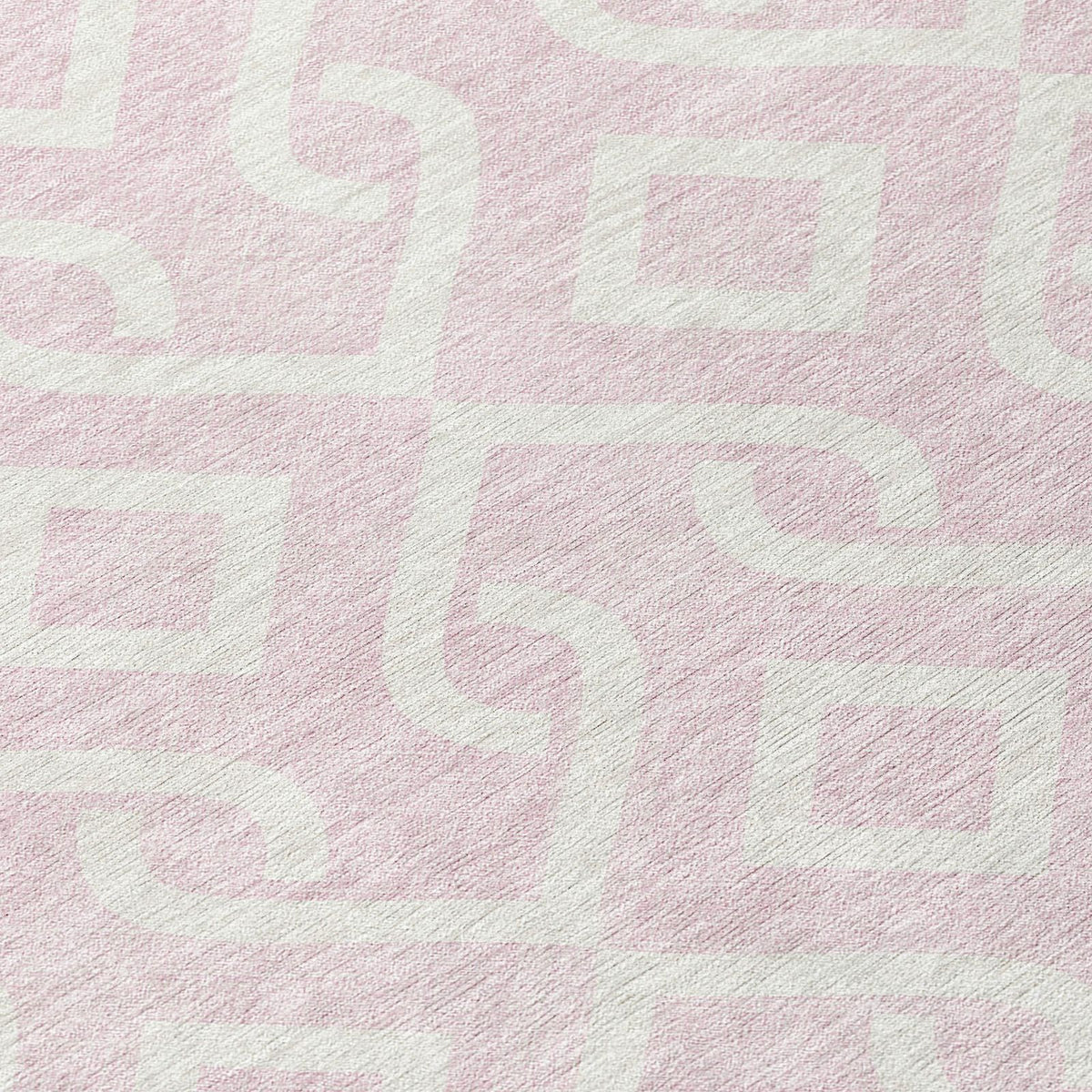 Addison Rugs Offset Stripes Pink Washable Indoor-Outdoor Rug