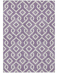 Addison Rugs Offset Stripes Purple Washable Indoor-Outdoor Rug